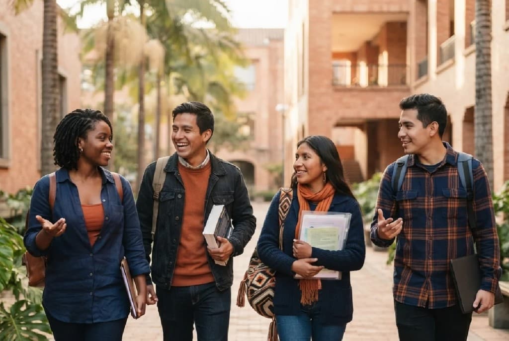Estudiantes y egresados en campus como parte del ecosistema SkillBridge