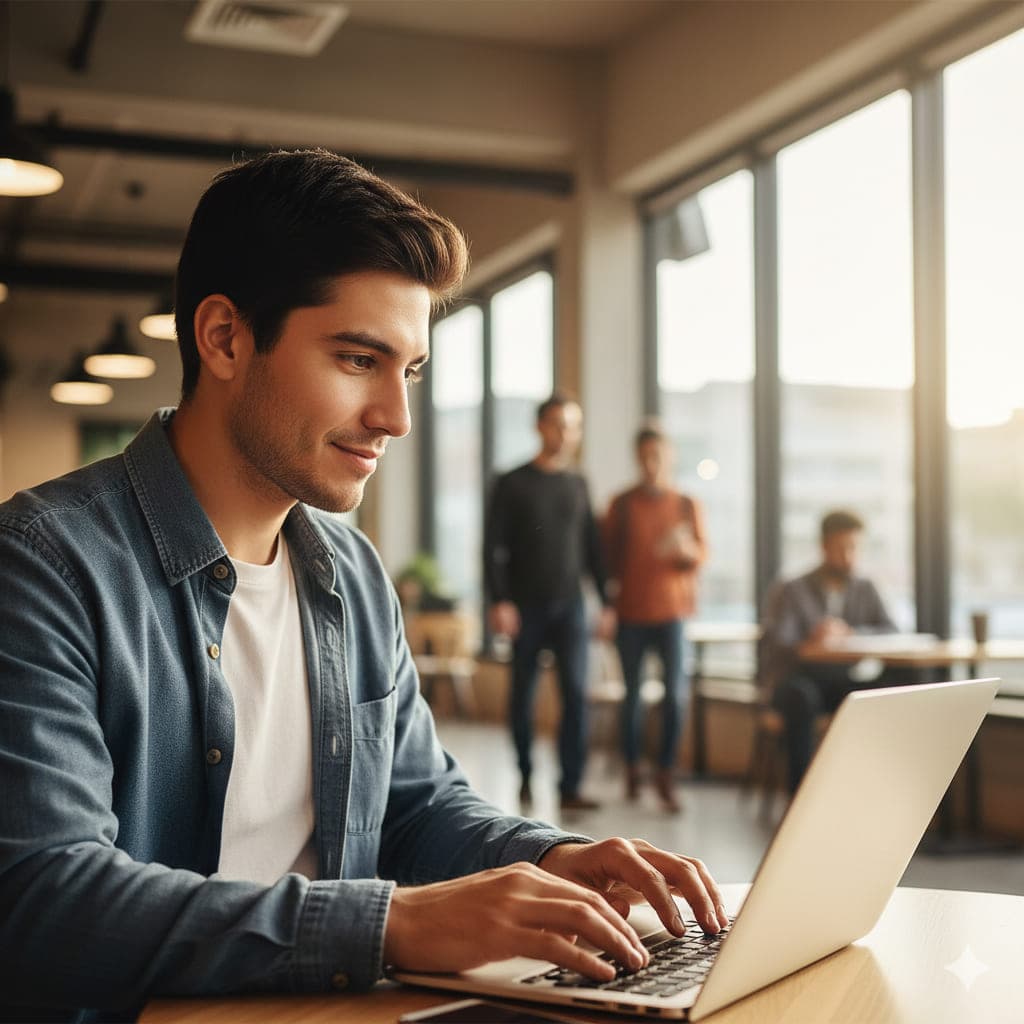 Profesionales colaborando — plataforma de empleabilidad SkillBridge